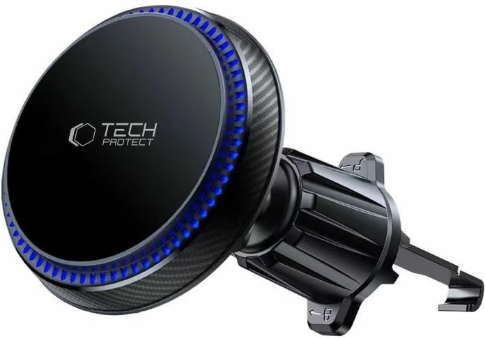 Magnetni avtomobilski nosilec MagSafe za kokpit, vetrobransko steklo ali zračni ventil, 15W, črn — Tech-Protect MM15W-V4