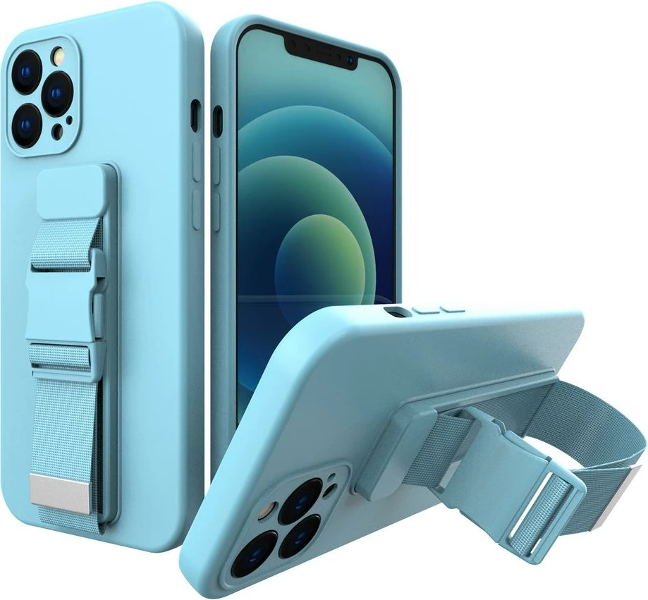 Ovitek s vrvico Hurtel za Xiaomi Redmi Note 10 5G / Poco M3 Pro, modra