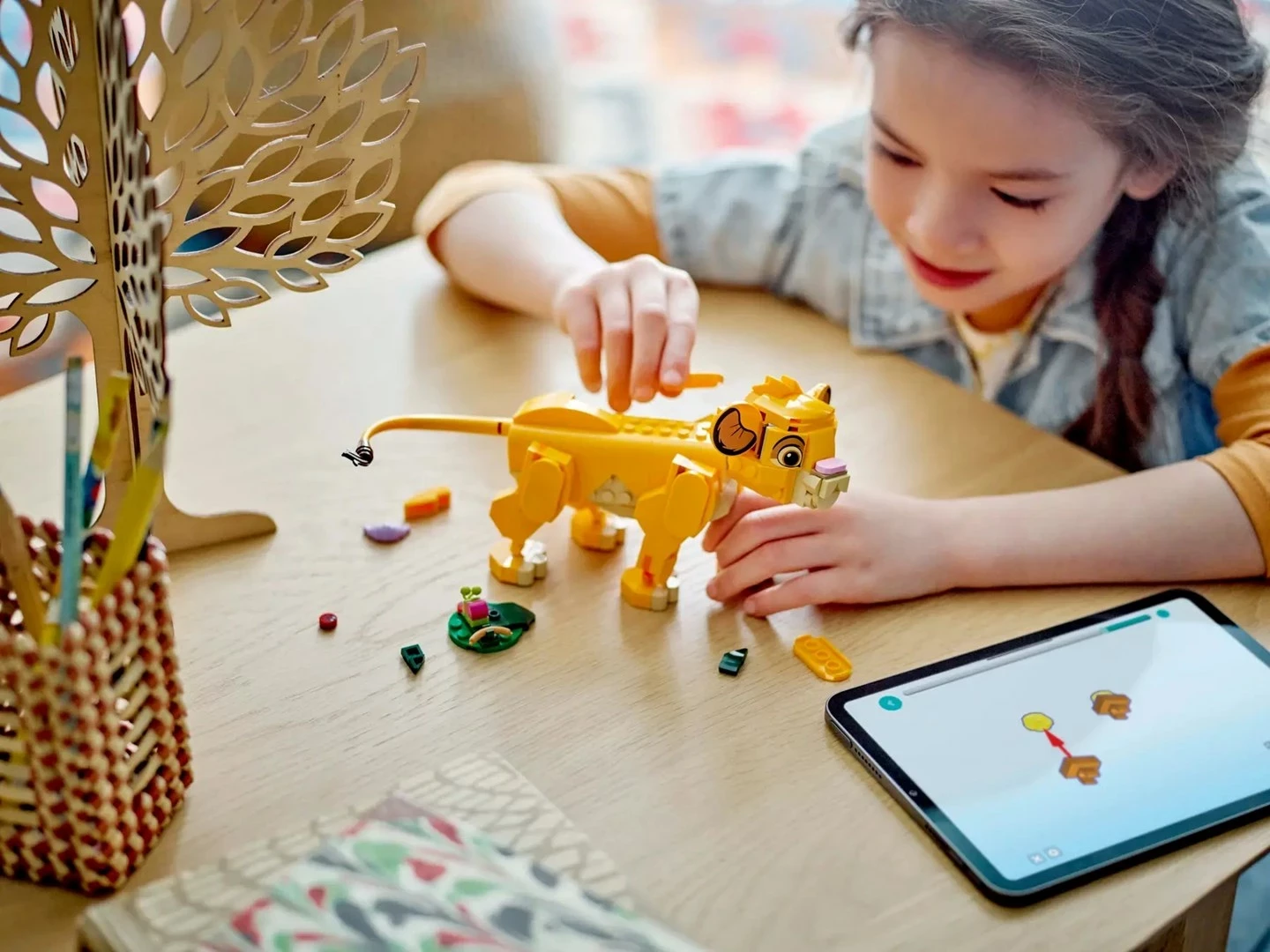 Figura Simba iz LEGO Disney 43243, za otroke 6+, rumene barve