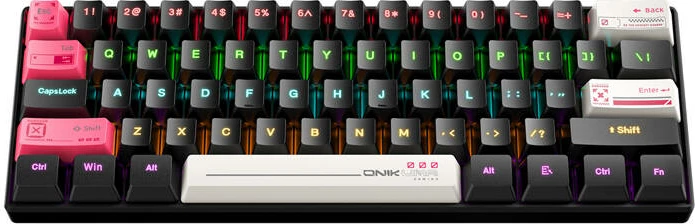 Kompaktna tipkovnica z žico Onikuma G55, 61 tipk, RGB, črna