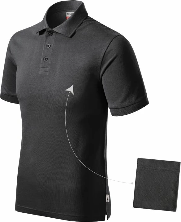 Polo iz 100% bombaža, siva, Rimeck