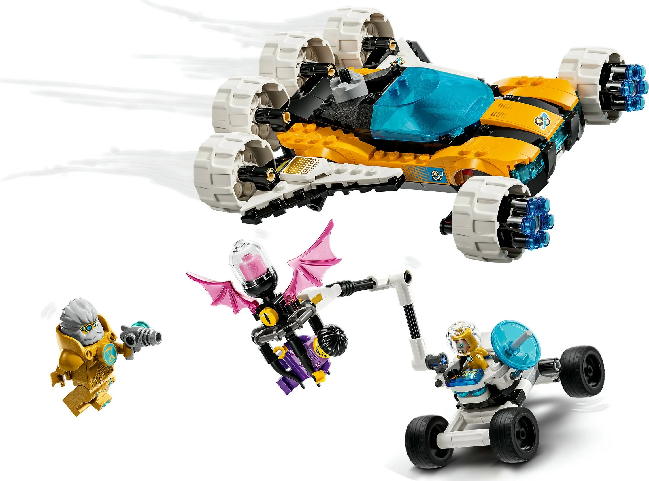 Set za sestavljanje LEGO DREAMZzz Mr. Oz Space Car, 350 delov, večbarven