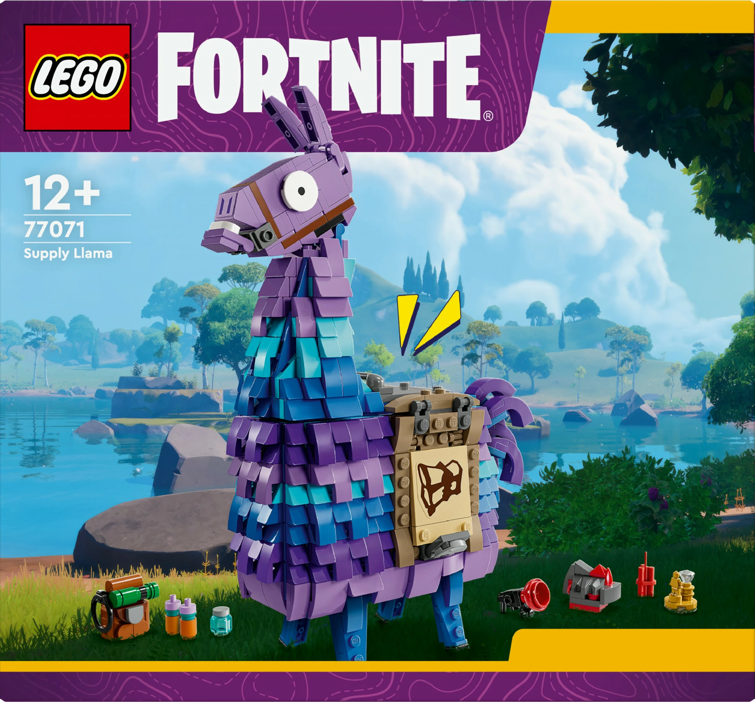 Set gradnje Supply Llama LEGO Fortnite 77071, 691 kosov, večbarven