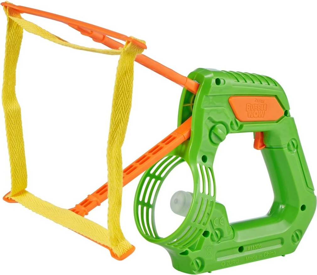 Igrača za mehurčke ZURU BUBBLE WOW Big-A-Bubbles Blaster, plastika, z raztopino, modra/zelena/oranžna