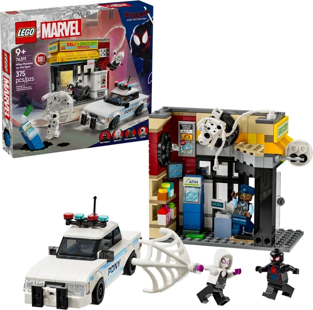 Set z 375 kockami Marvel Miles Morales proti The Spot, LEGO 76311
