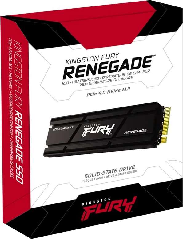 SSD 2TB, M.2, PCIe 4.0 NVMe, z hladilnikom, Kingston FURY Renegade, črn