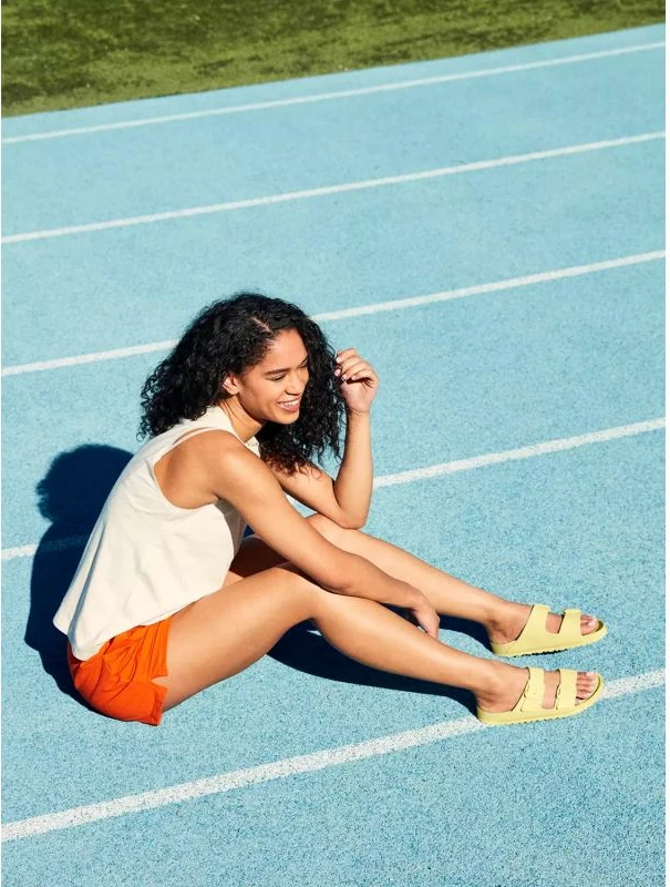 Ženske natikače, Birkenstock Arizona Eva, rumene