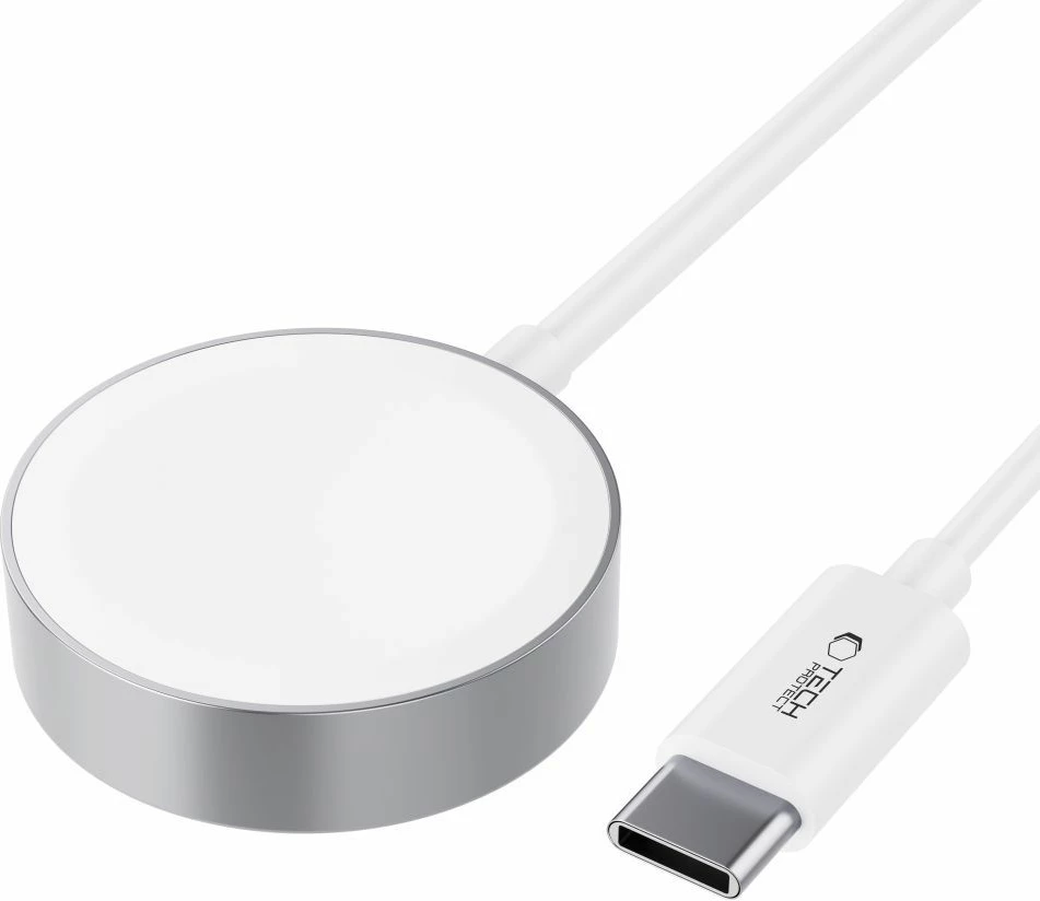 Brezžični polnilec Tech-Protect UltraBoost za Apple Watch, USB-C, 1,2 m, bel