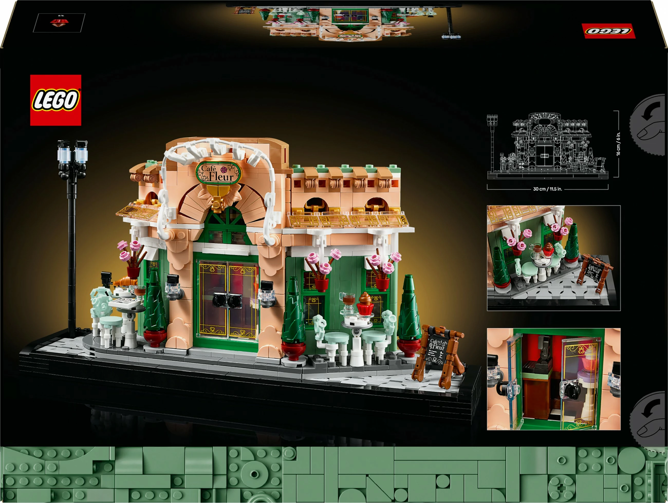 Model podrobne francoske kavarne LEGO French Café, 1101 kosov, plastika, večbarven