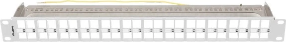 Panel za patch kable Lanberg PPKS-1248-S, 48 vrat, črn