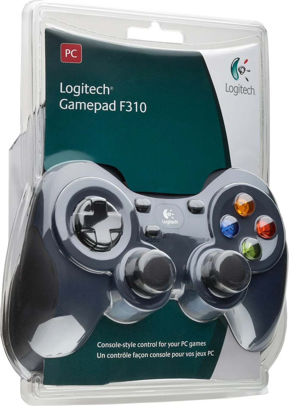 Krmilnik za igre Logitech G F310, PC, z žico, USB 2.0, črno/moder