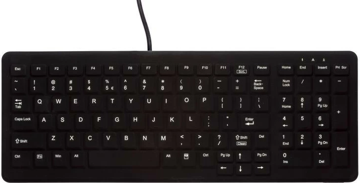 Tipkovnica polne velikosti Cherry Active Key AK-CB7000F, žična, USB, membranska, QWERTZ, črna