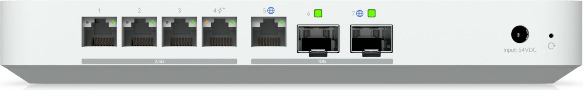 Gateway Ubiquiti UXG-Fiber, 4x 2.5GbE, ARM Cortex, 2 GB RAM, bel