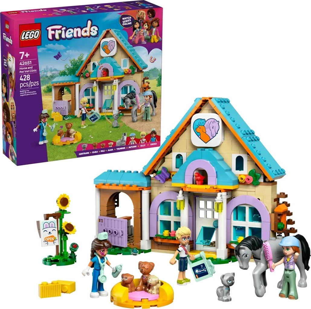 Veterinarska klinika za konje in hišne živali, set LEGO Friends 42651
