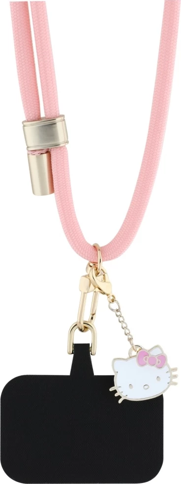 Univerzalna vrvica za telefon Hello Kitty Patch & Kitty Head Charm, rožnata