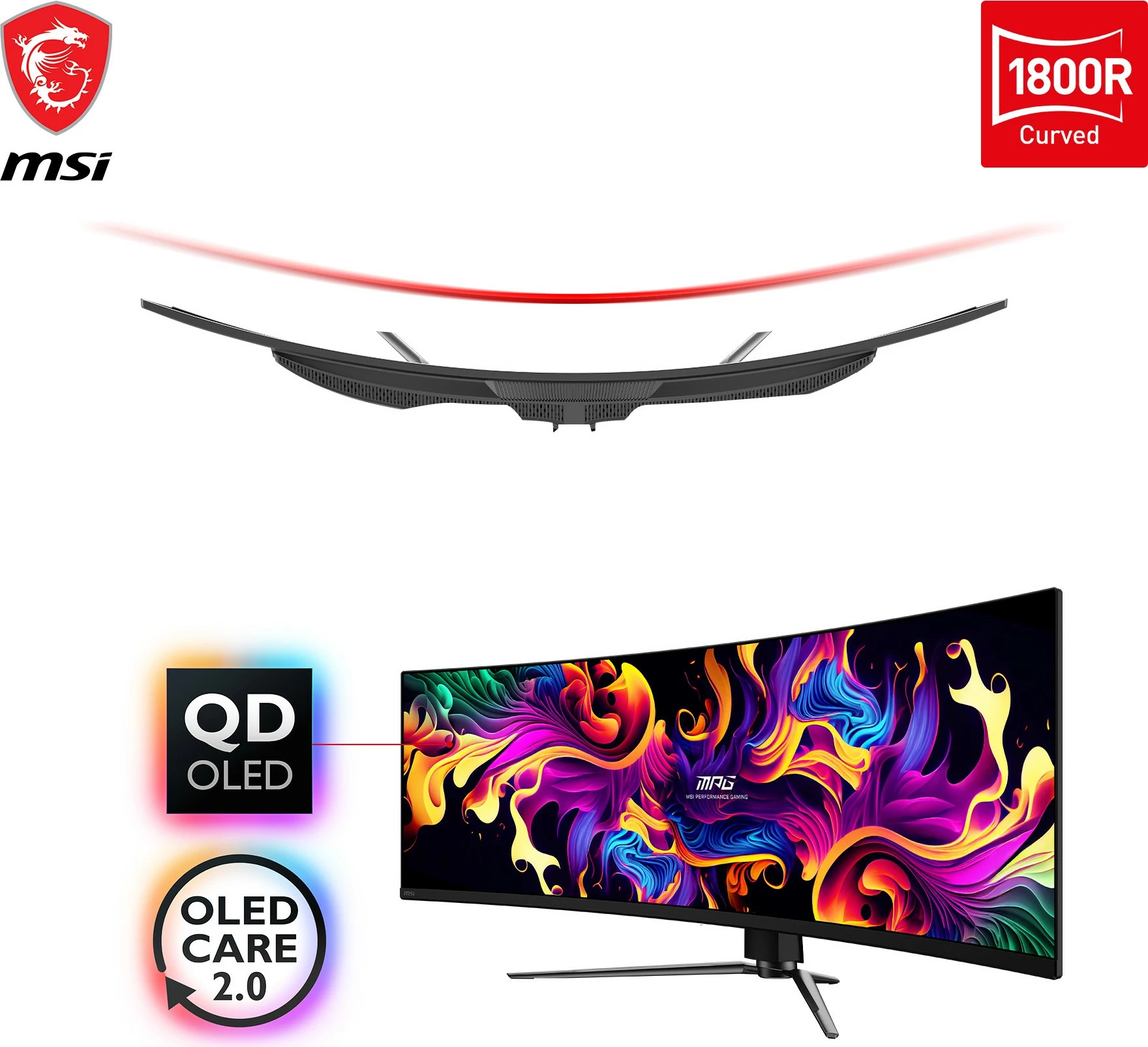 Igralni monitor MSI MPG 491CQPDE, 49-palčni, QD-OLED, 144 Hz, DQHD