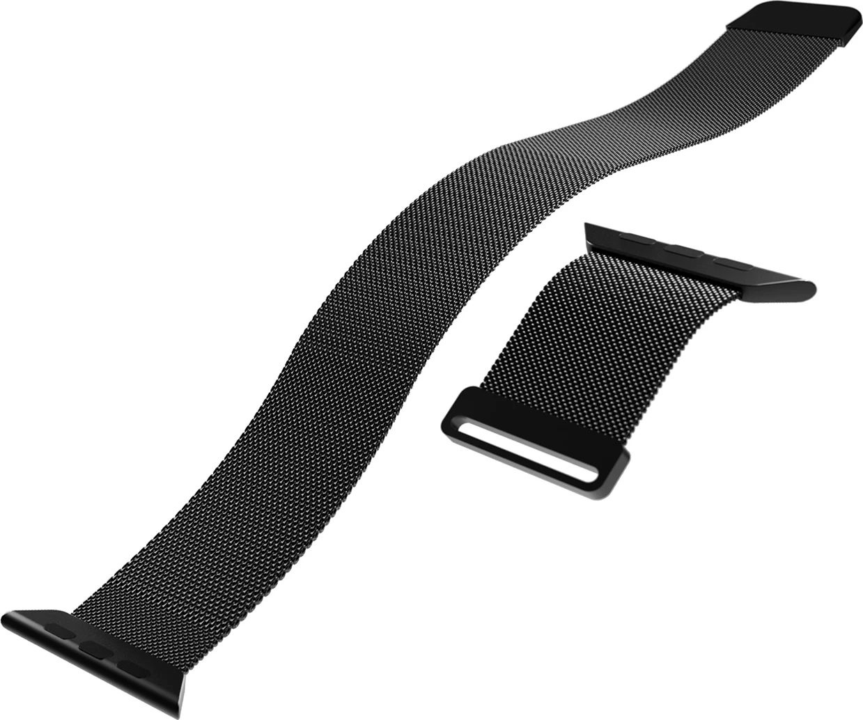 Elegantna milanese zapestnica iz jekla za Apple Watch, 38/40/41 mm, črna