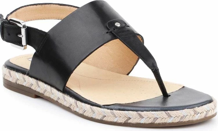 Sandali Geox D Kolleen CW, črni, ženski