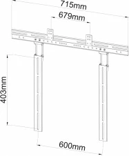 Stenski nosilec za soundbar ART G-03, kovina, črn