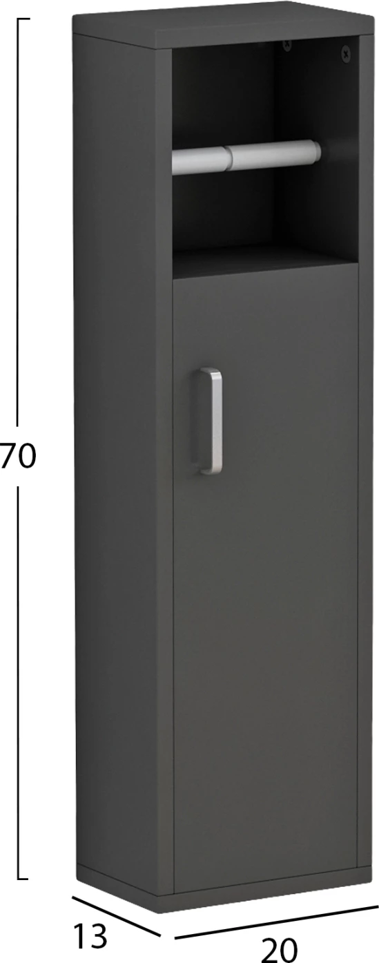 Kopalniška omarica DAMIEN FH9025.11 melamin v antracitni barvi 20x13x70Hcm