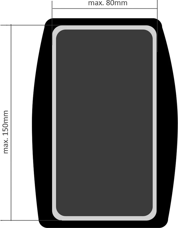 Univerzalen športni trak za telefon Maclean MC-446, črn