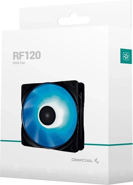Ventilator za računalniško ohišje DeepCool RF120, 12 cm, črn, večbarvna osvetlitev