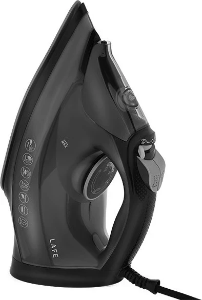 Parni likalnik Lafe GlidePro, 2600 W, keramična likalna plošča, črn