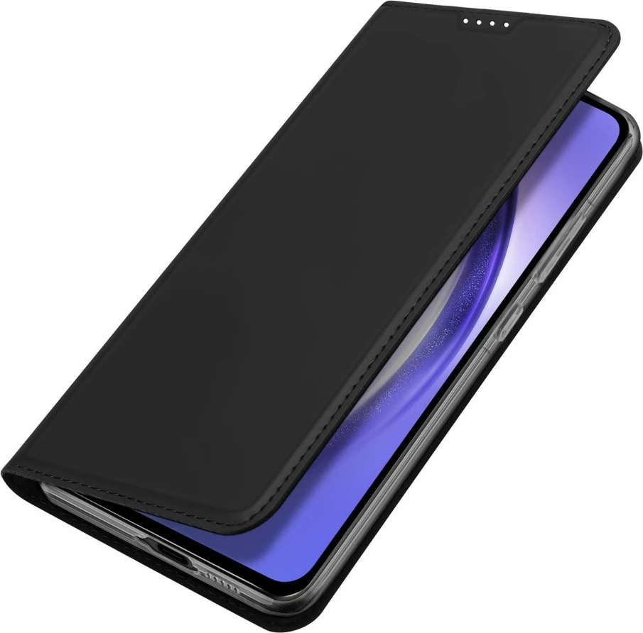 Ovitek za telefon z žepom za kartice in pokrovom, črn, Dux Ducis Skin Pro za Samsung Galaxy A55 5G