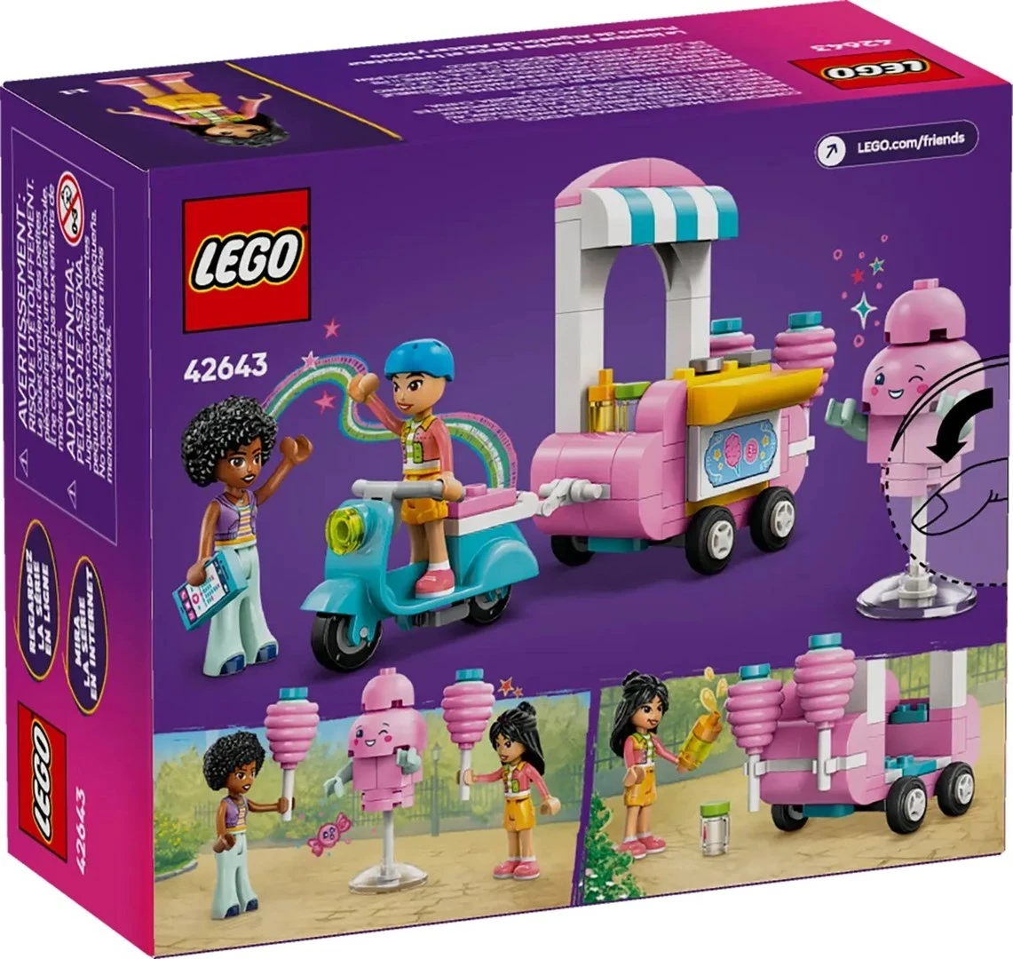Stojalo s sladkorno peno in skuter, LEGO Friends 42643, rožnato