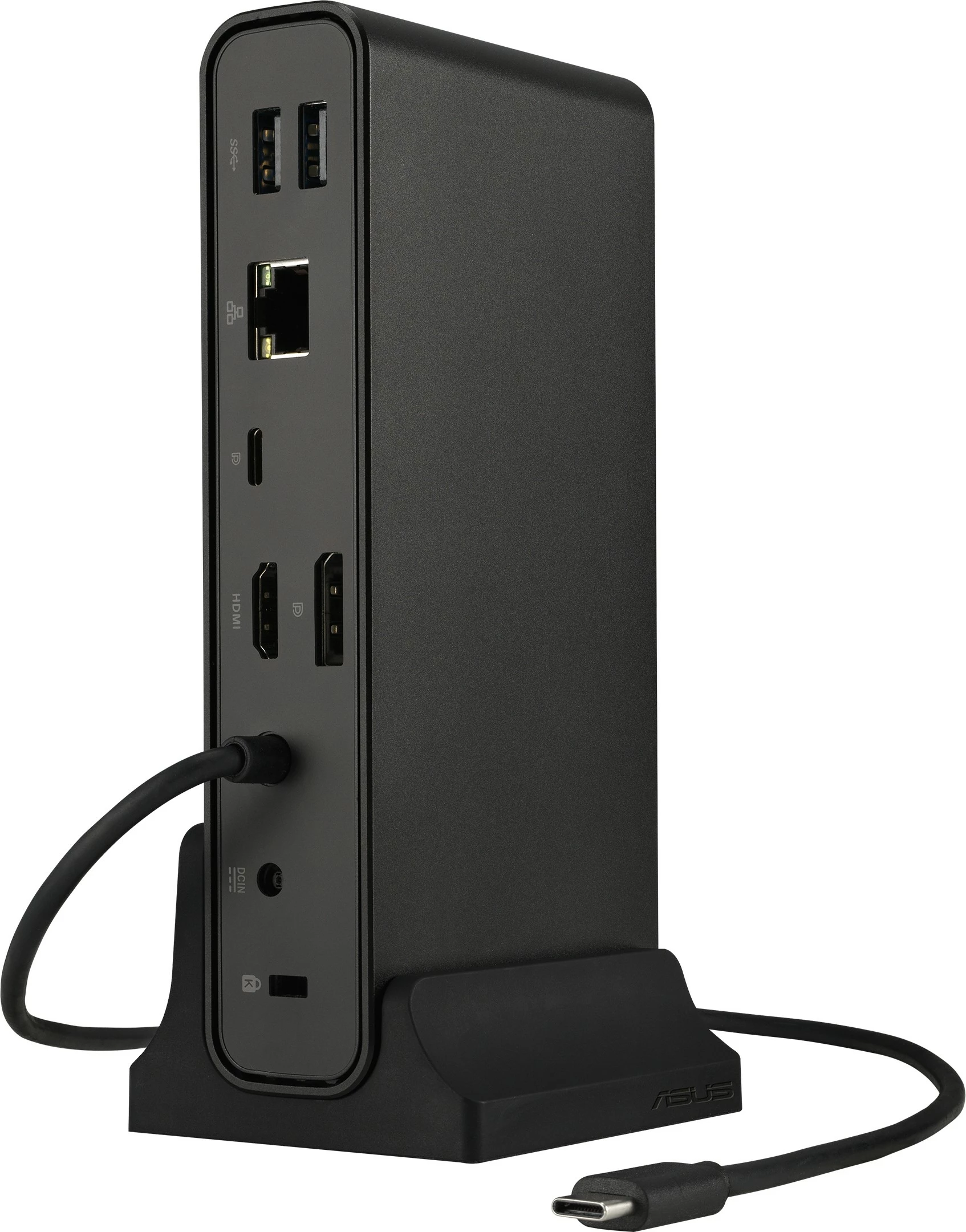 Dock za USB-C ASUS DC300, 3 video vhodi, 150 W, črn