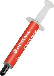 Toplotno prevodno pasto Natec GENESIS Silicon 900, 2 g, z lopatico in krpo, rdeča