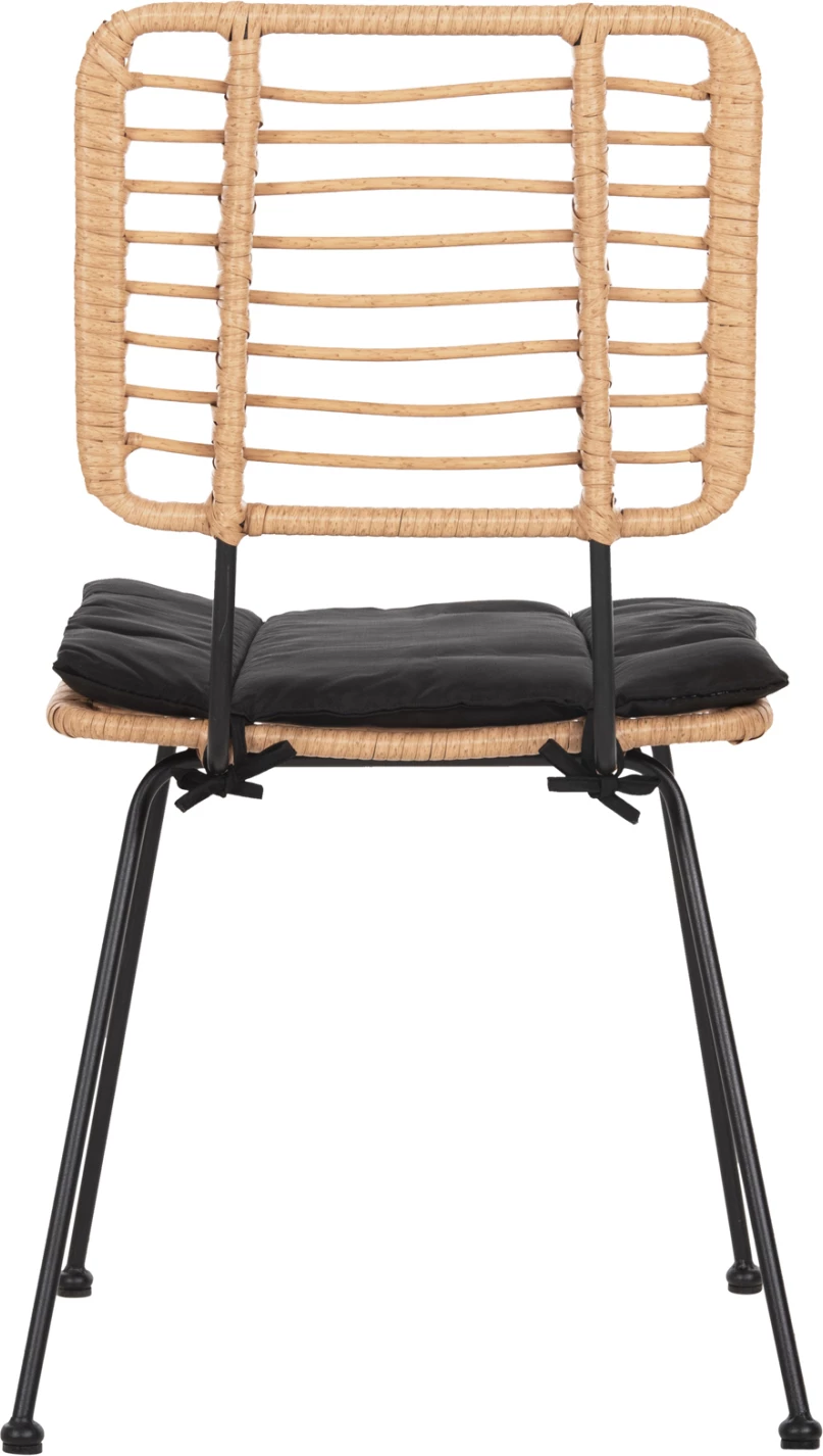 Zunanja stol Allegra FH5454.11 kovina in blazina v črni barvi - pletenina v bež barvi 50,5x49,5x88H cm