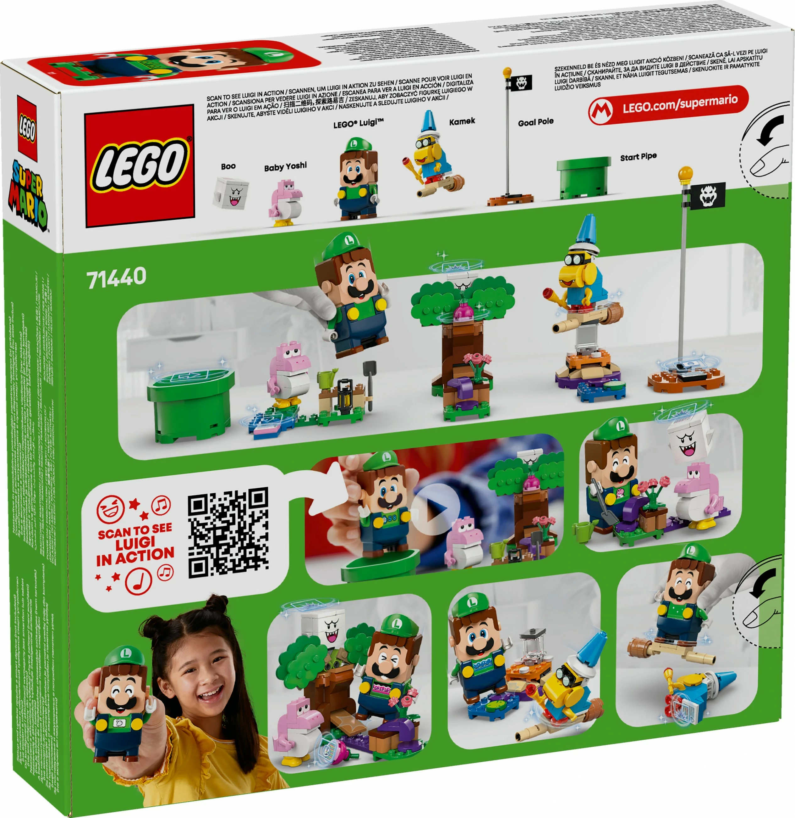 Set za gradnjo z interaktivnim Luigiem, LEGO Super Mario 71440, 210 delov, večbarven
