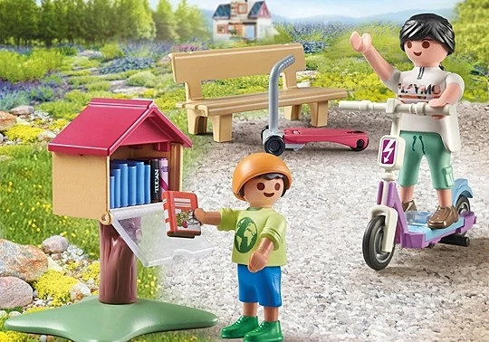 Kot za menjavo knjig Playmobil My Life 71511, 25-delni set