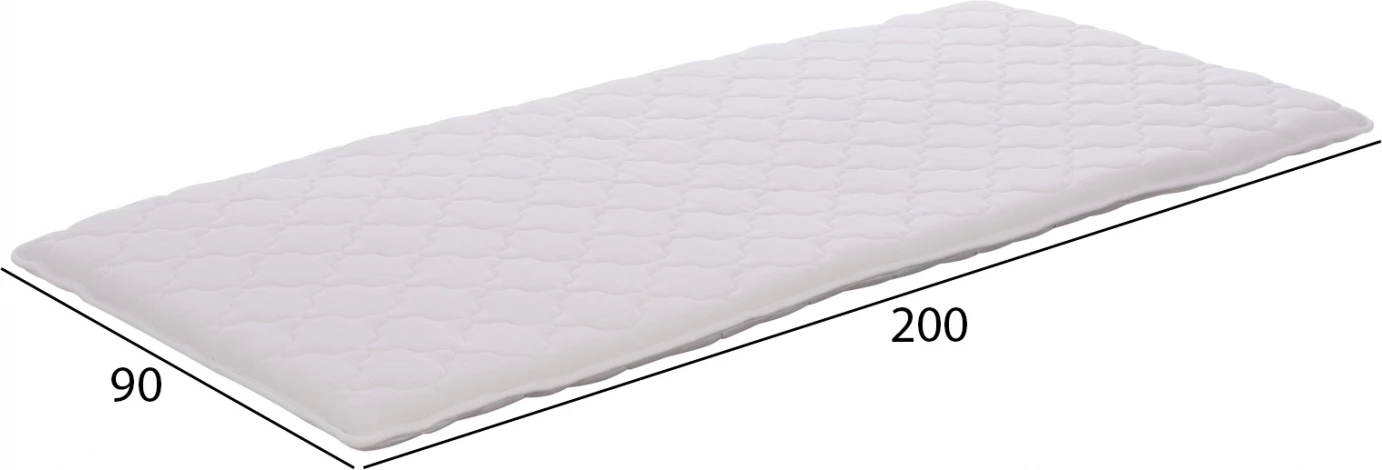 CLOUD nadvložek, bel, 90x200 cm, enojna velikost