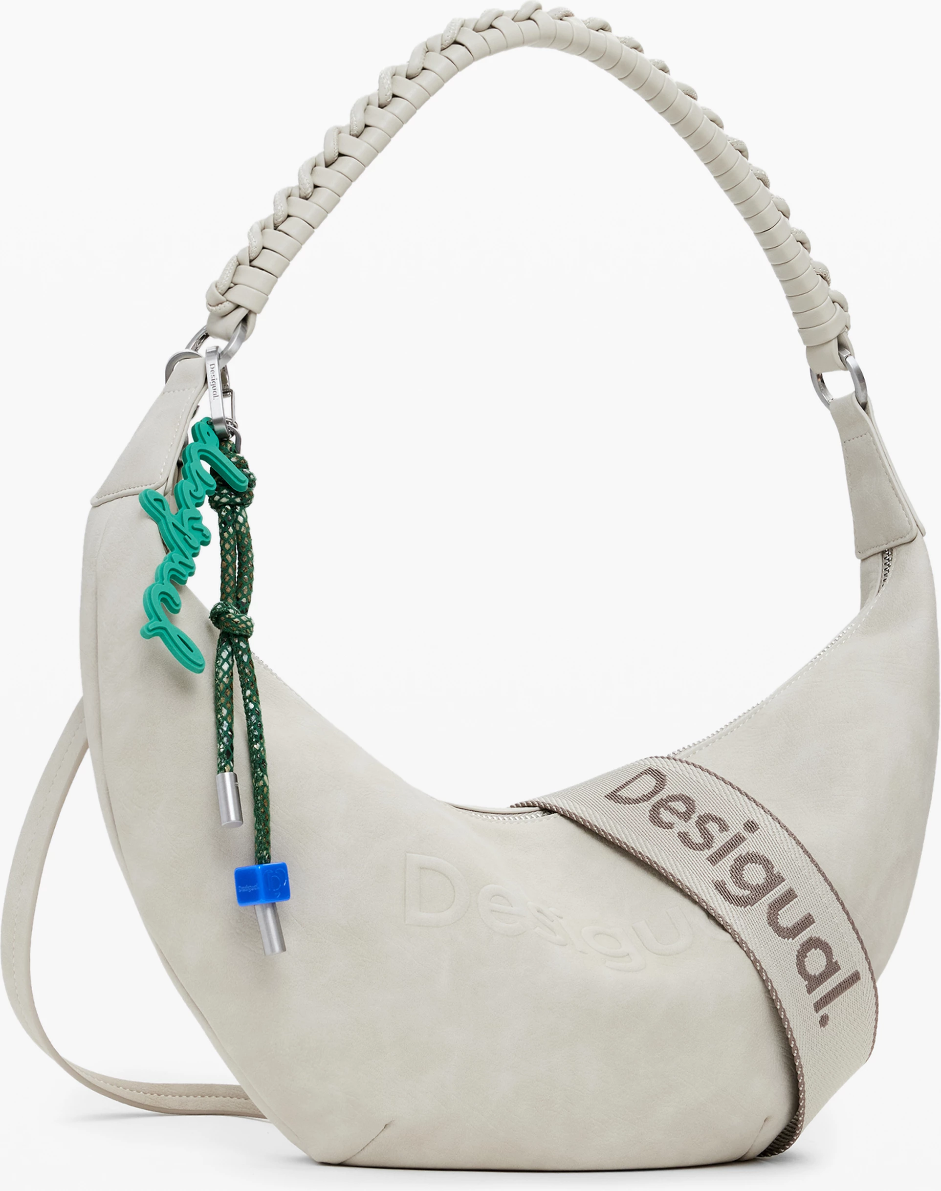 Torba za ženske, bež DESIGUAL Half Logo Zante