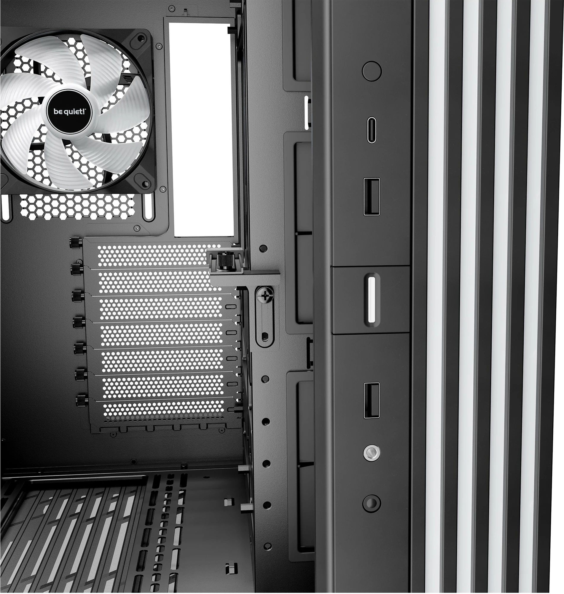 Miditower ohišje z RGB osvetlitvijo Be Quiet! Light Base 600 DX, črn