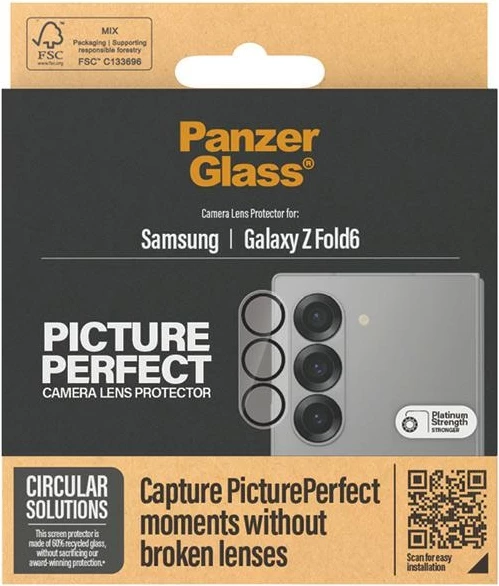 Zaščita kamere PanzerGlass za Samsung Galaxy Z Fold 6, prozorna
