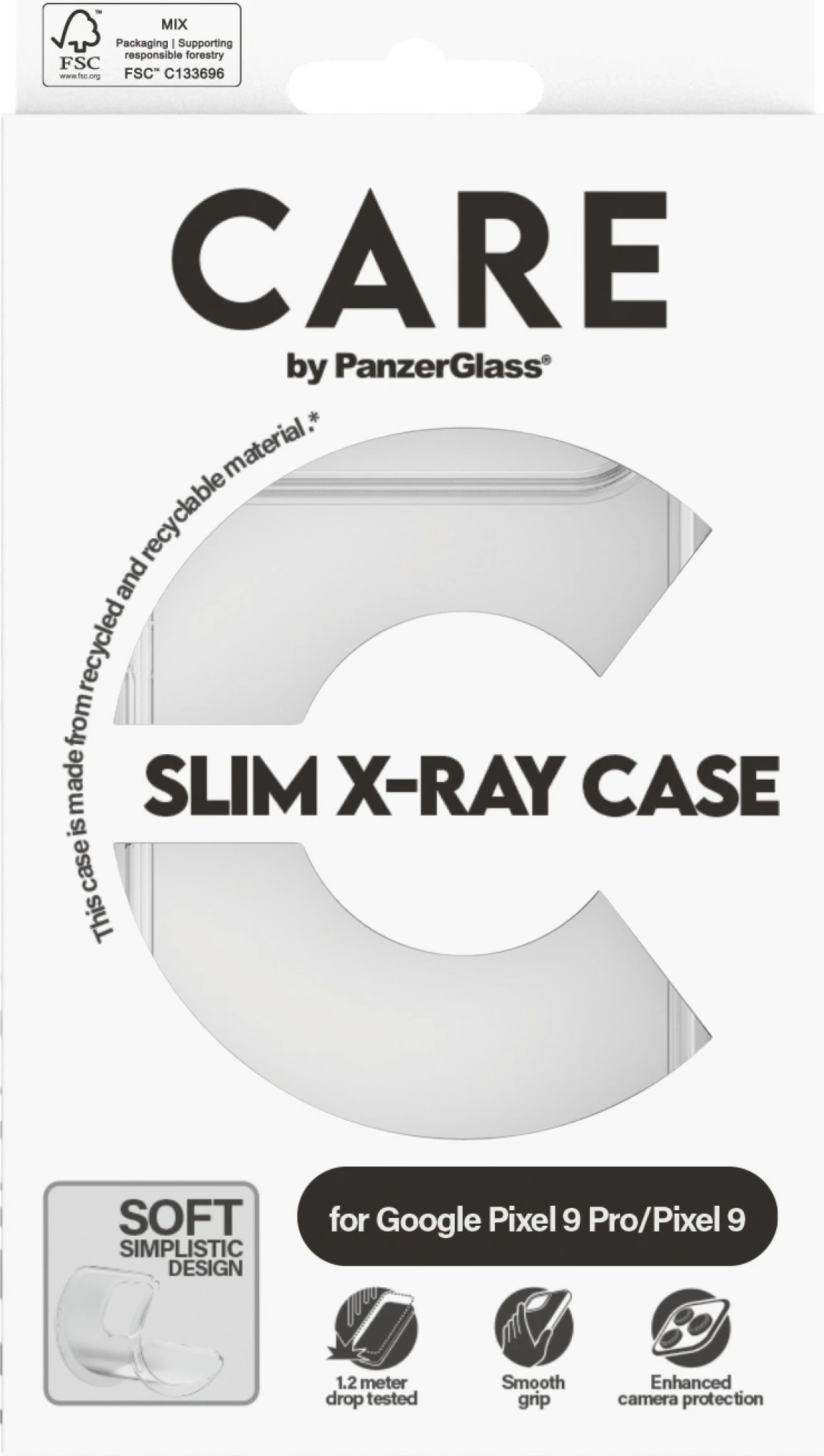 Prozoren ovitek PanzerGlass CARE X-Ray za Google Pixel 9 Pro/9