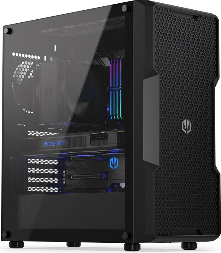 Računalniško ohišje Regnum 400 Air, Endorfy, Midi Tower, kaljeno steklo, črno
