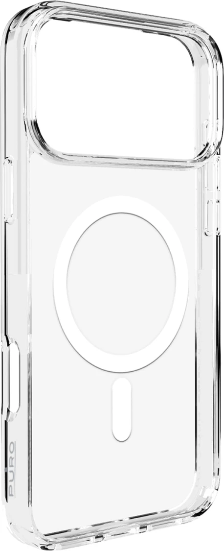 Prozoren ovitek Puro Lite Mag za iPhone 17 Pro Max, MagSafe, z belim obročem