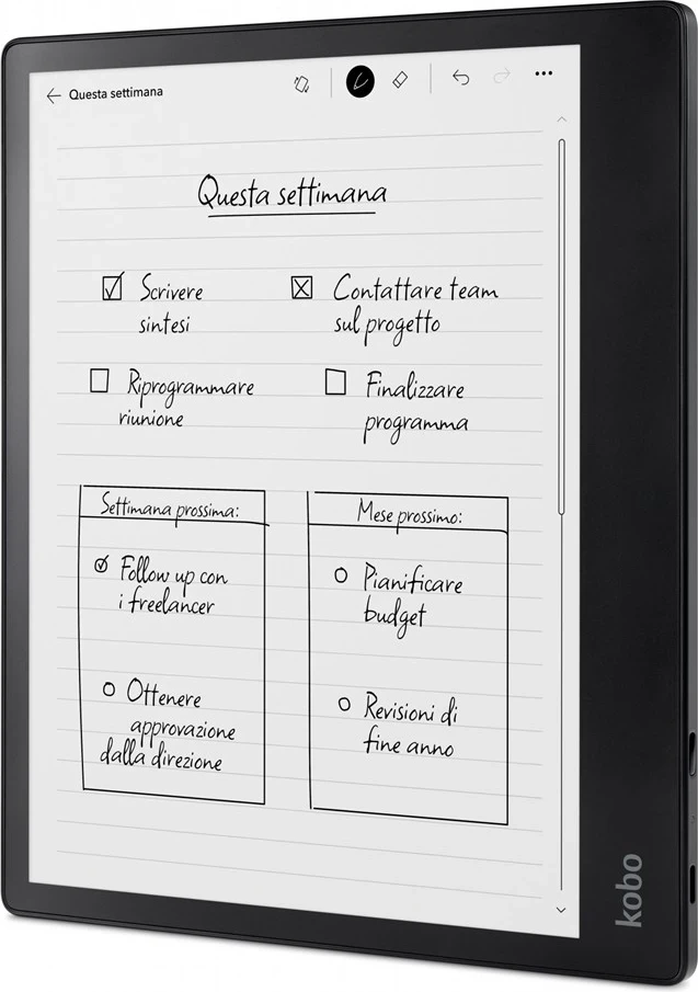 Elektronski bralnik Rakuten Kobo Elipsa 2E, na dotik, 32 GB, Wi‑Fi, črn