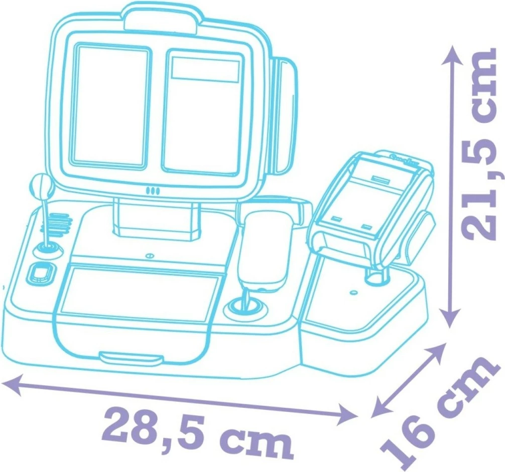 Igrača blagajna, Smoby Stitch, večbarvna, komplet dodatkov