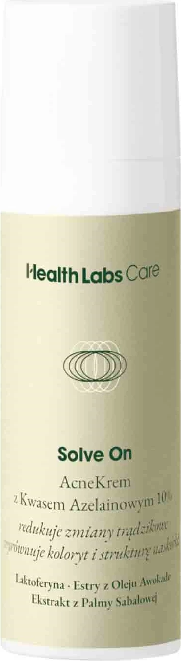 Krema za akne z 10% azelaično kislino, 30 ml, Solve On AcneKrem, HealthLabs