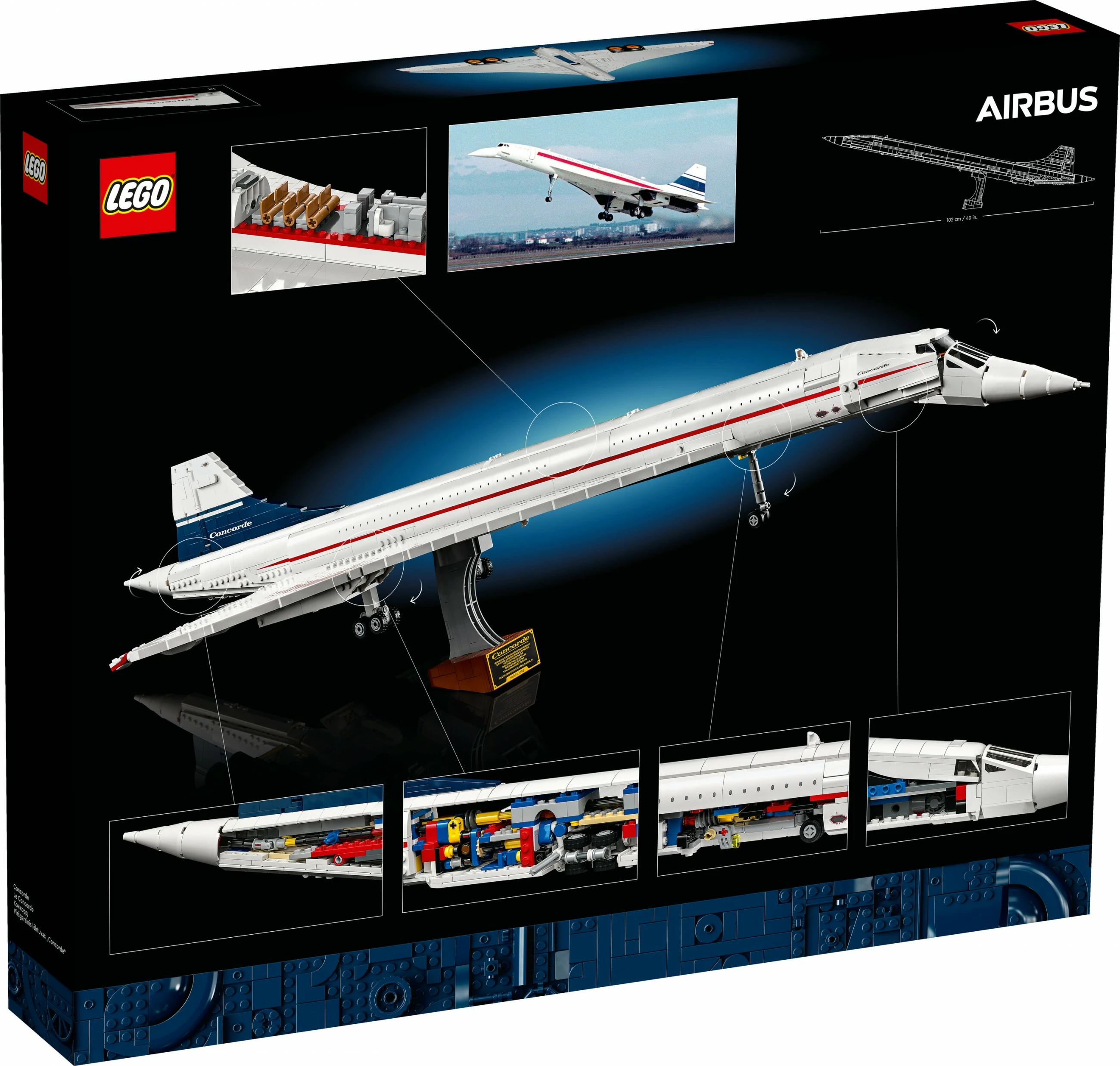 Gradbeni set Concorde LEGO ICONS, 2083 kosov, večbarven