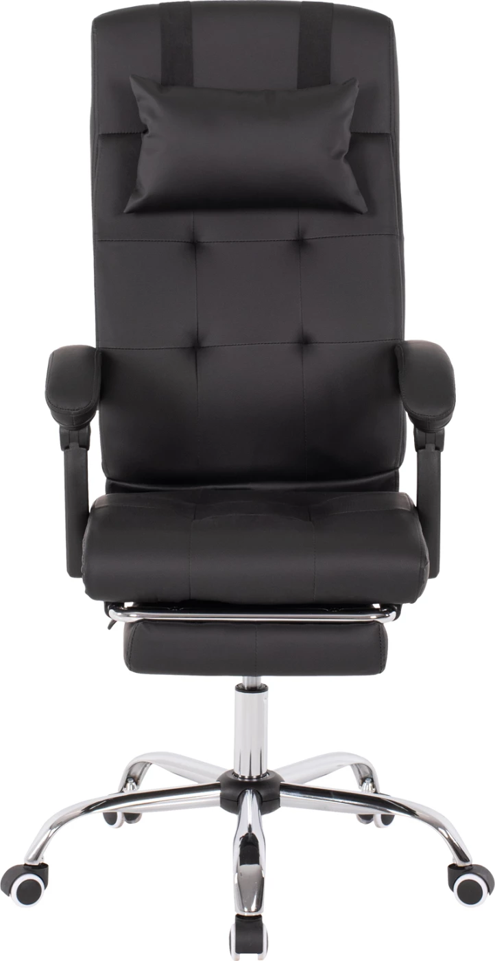 Izvršni pisarniški stol FH1057.11 črn z zložljivim naslonom za noge 58x71x128Hcm