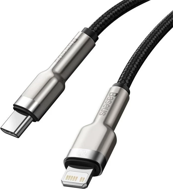 Kabel za hitro polnjenje USB-C na Lightning Baseus, črn