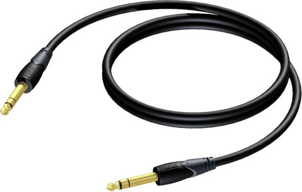 Stereo avdio kabel PROCAB CLA610/3, 3 m, 6,3 mm jack moški-moški, črn