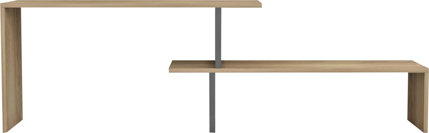 Raztegljivo pohištvo za TV BRIGGITE FH8893.11 iz melamina v sonama barvi - črne kovinske noge 110-160x30x45Hcm