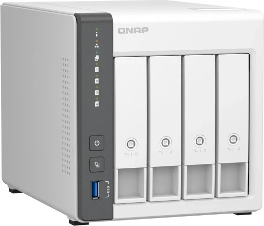 NAS QNAP TS-433, 4GB RAM, 4 diske, bel